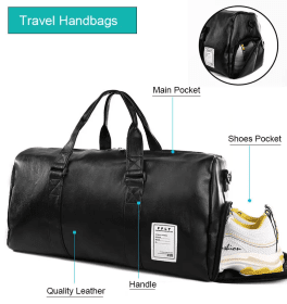 Cabas de voyage en cuir PU Pour Homme حقيبة سفر جلدية للرجال