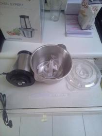 hachoir à viande électrique 2L en acier inoxydable