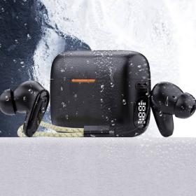 EarPods sans fil bluetooth, écouteur mains libres, couleur noir DUNTH D-T249