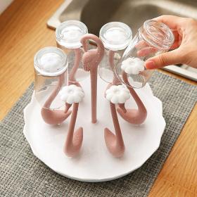 Support pour tasses en forme de flamingo