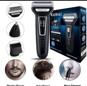 Kemei – rasoir électrique flottant 3 en 1 pour hommes, Rechargeable, pour barbe et cheveux