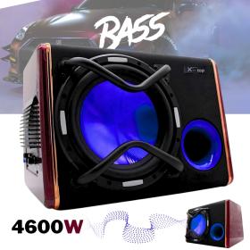 X-TOP Subwoofer de caisson de basses grande puissance 4600W avec amplificateur integré pour voiture 12V