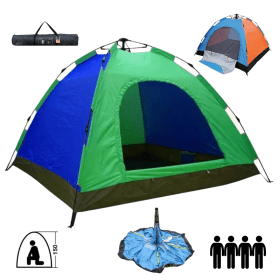 Tentes de Camping 4 Places Automatique dimensions 200x200x130 cm