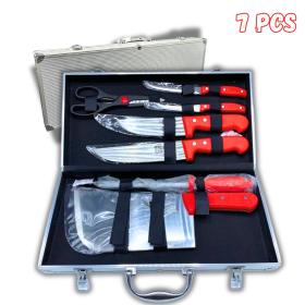 Ensemble De Couteaux 07 Pcs En Acier InoxydableAvec valise V5