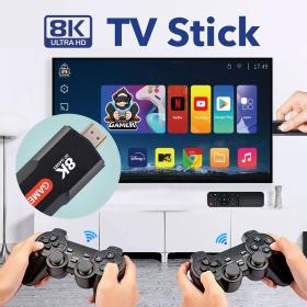 8K Android TV Box Console Jeu Vidéo sans Fil 2 manette HDMI - Game Stick TV 8K 