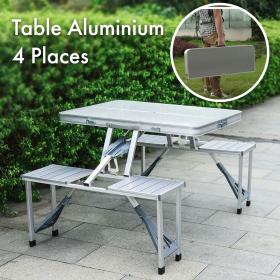 Table Aluminium Pliante 4 Places , Extérieure et Camping 