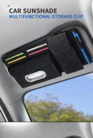 Sac de rangement universel pour pare-soleil de voiture avec étui à lunettes, porte 