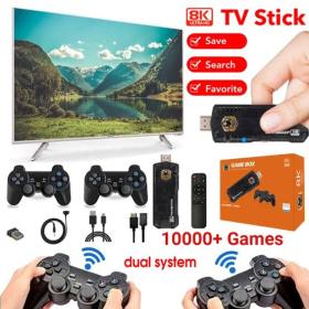 8K Android TV Box Console de jeu 10000+ Retro Stick double système AU