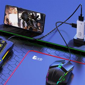 Ensemble de convertisseur de jeu 5en1 pour téléphone Adaptateur de jeu portable à demi-main 