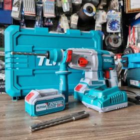 TOTAL Marteau Rotatif Professionnel Sans Fil Avec 2 Batterie Rechargeable TRHLI202287