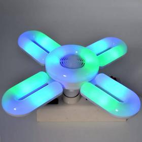 Ampoule RGB pliante haut-parleur Bluetooth, télécommande E27,48W