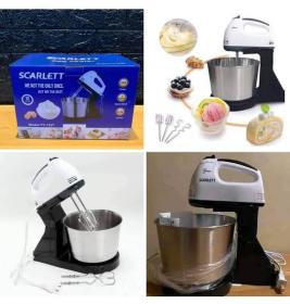 Scarlett Batteur Avec Bol Inox 200W Mini Pétrin 7 Vitesses