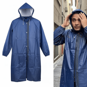 معطف طويل واقي من المطر