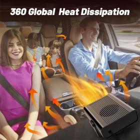 Chauffage et Refroidisseur de voiture 2en1 Rotatif à 360° – جهاز سخان ومزيل ضباب في السيارة